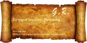 Gregorovics Rezeda névjegykártya